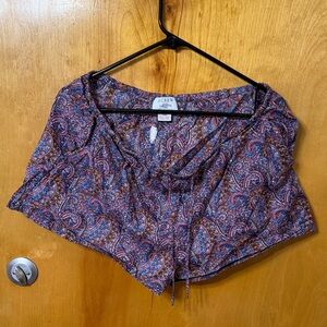 J. Crew Paisley Blouse - Red and Blue